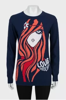 Blue tapered jumper