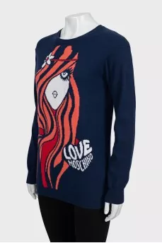 Blue tapered jumper