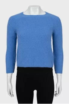 Blue cropped sweater