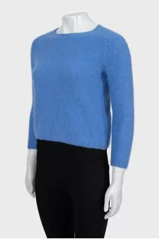 Blue cropped sweater