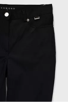 Black skinny fit trousers