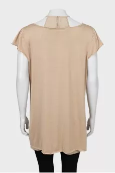 Combined silk tunic