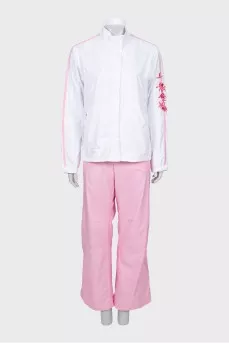 Tracksuit with embroidered sleeves