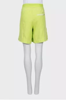 Light green linen shorts