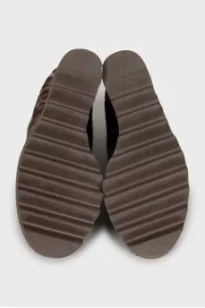 Кожаные ботильоны в анималистический принт