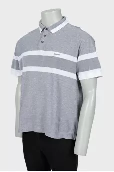 Men's two-tone polo shirt