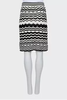 Knitted skirt in black and white