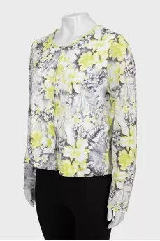 Floral button-down blouse