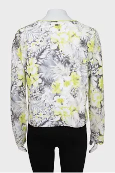 Floral button-down blouse