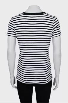Striped T-shirt with bow