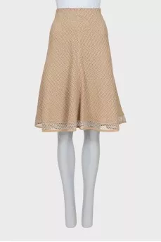 Woven fitted skirt