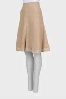 Woven fitted skirt