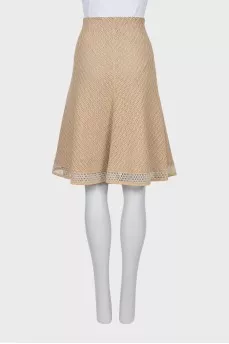 Woven fitted skirt