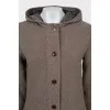 Fitted coat with hood