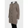 Fitted coat with hood