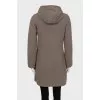 Fitted coat with hood