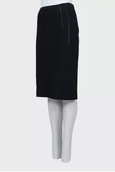 Straight skirt in wool and cashmere