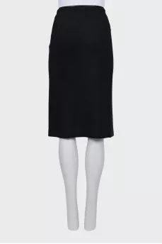 Straight skirt in wool and cashmere