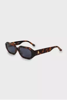 Printed rectangular sunglasses