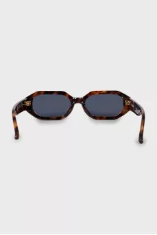 Printed rectangular sunglasses