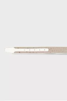 Two-tone belt with silver buckle