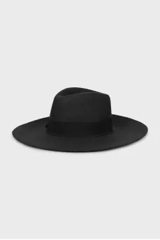 Wool hat with bow