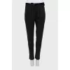 Black tapered trousers
