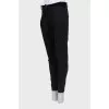 Black tapered trousers