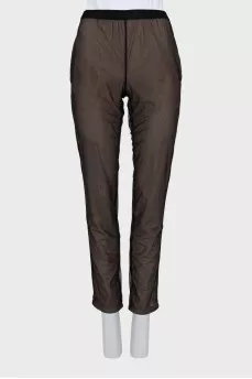 Tapered mesh trousers