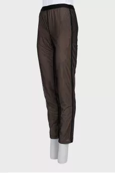 Tapered mesh trousers