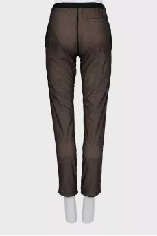 Tapered mesh trousers