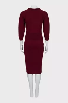 Wool suit jumper and skirt