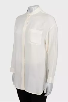 Oversized silk blouse