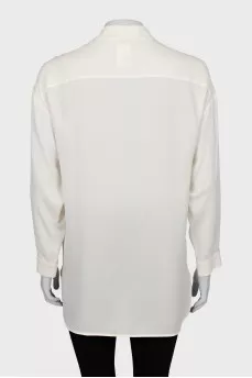 Oversized silk blouse