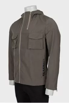 Men's windbreaker with patch pockets