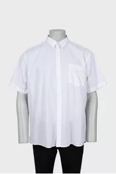 Men's white short sleeve shirt