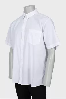 Men's white short sleeve shirt