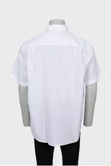 Men's white short sleeve shirt