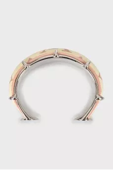 Silver bracelet with signature logo