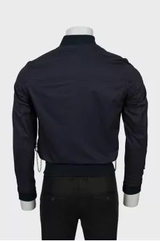 Men's jacket with silver fittings