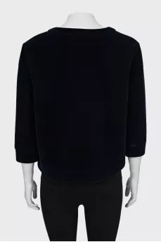 Velor sweater with decor