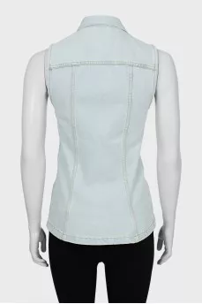 Slim fit denim vest