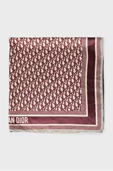 Double-sided scarf with brand logo
