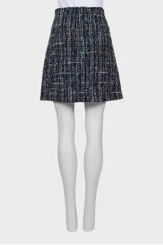 High waist tweed skirt