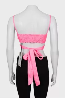 Pink top with tie
