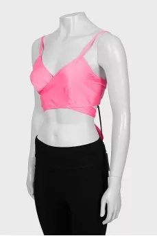 Pink top with tie