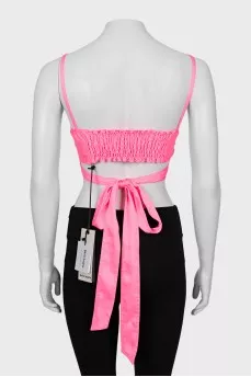 Pink top with tie