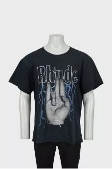 Men's oversized printed T-shirt