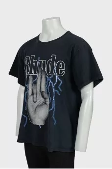 Men's oversized printed T-shirt