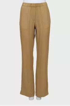 Straight-fit trousers with elastic